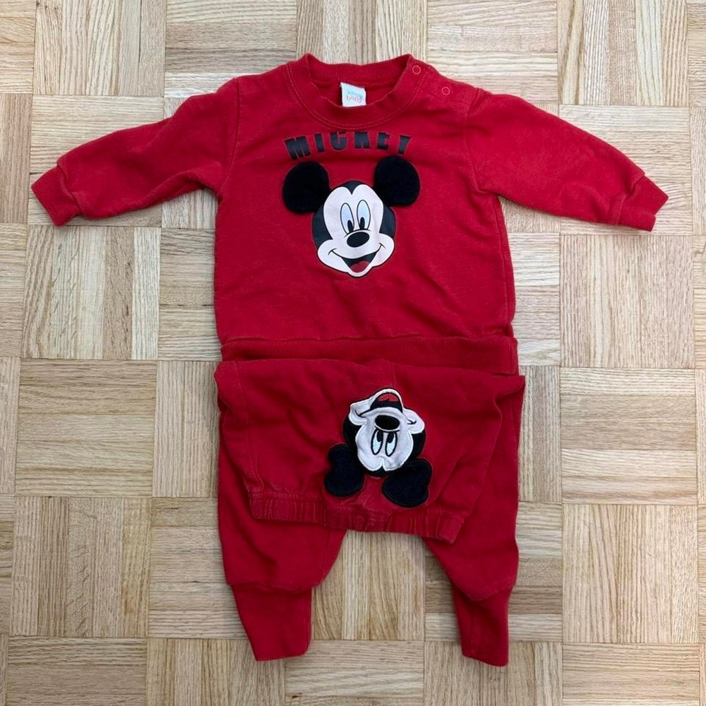 ✨3 for $15 y2k Mickey Mouse set red 6-12 months